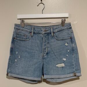 Old Navy Distressed Light Blue Jean Shorts